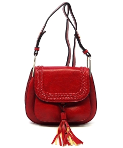 Fashion Tassel Saddle Crossbody Bag DL2767 RED